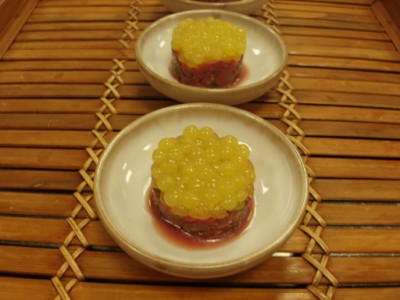 Orange Caviar Larb Beef